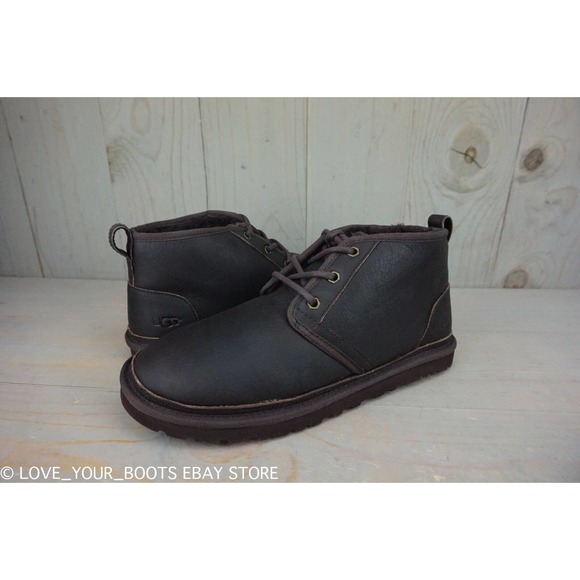 - UGG NEUMEL CHINA TEA LEATHER SHEEPSKIN LINED MENS CLASSIC CHUKKA BOOTS U… - Picture 1 of 7